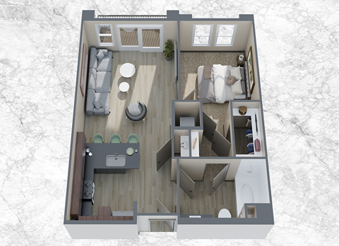 A1  One Bedroom One Bathroom